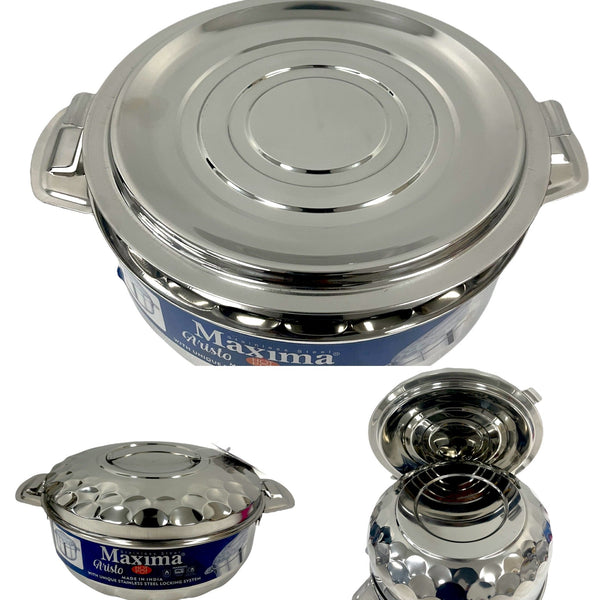 Stainless Steel Round Hot Pot Aristo Maxima Brand 8500 ml