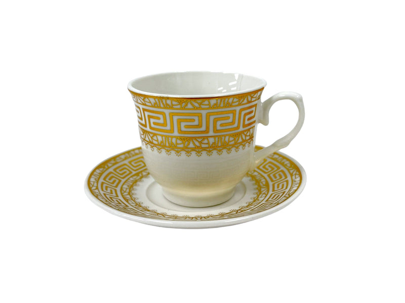 Ceramic Coffee Cup and Saucer Set of 6 100 ml