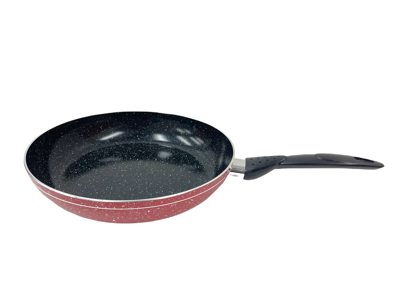Frypan Maroon Marble Coating Induction Non Stick 28 cm 3mm