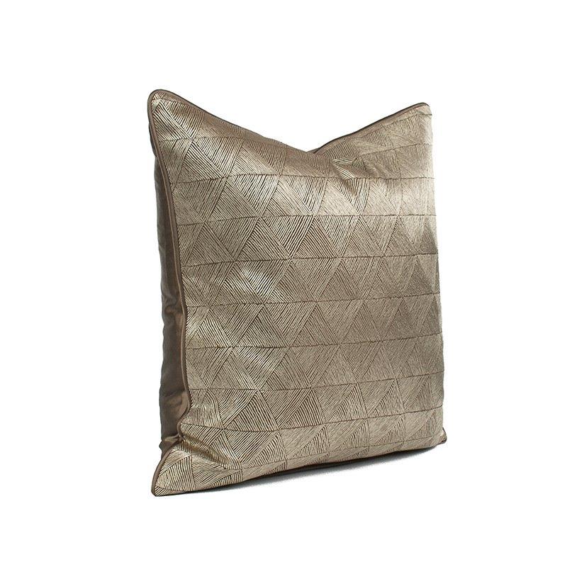 Modern Decorative Light Coffee Geometric Texture Fairlane Cushion Cover Pillowcase 50*50 cm