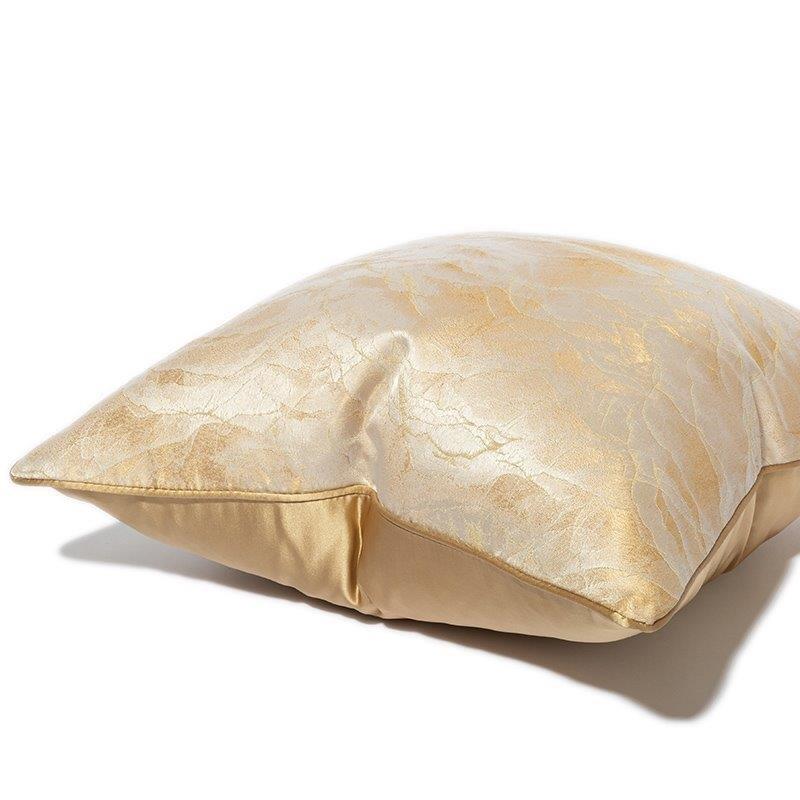 Modern Decorative Champagne Gold Jacquard Pattern Cushion Cover Pillowcase 50*50 cm