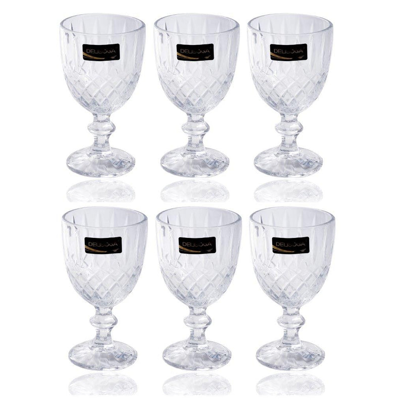 Glass Footed Drinking Tumbler Set of 6 Pcs