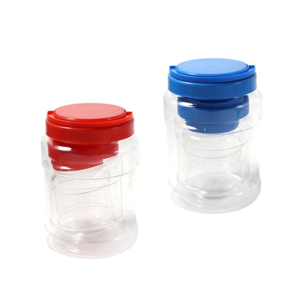 Plastic Food Container Storage Jar Set of 3 pcs with Lid 8.5*12CM/11*15CM/14*19 cm