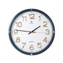 Minimalist Round Analog Navy Frame Wall Clock Home Office 43 cm