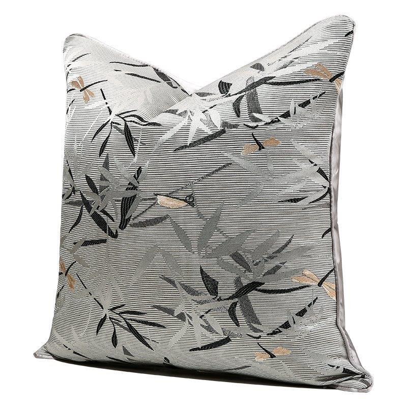 Modern Decorative Metallic Silver Butterfly Floral Cushion Cover Pillowcase 50*50 cm