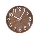 Modern 3d Brown Wall Clock Creative Quartz Living Room Bedside Table 30 cm