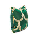 Modern Decorative Abstract Design Green and Gold Art Cushion Cover Pillowcase 50*50 cm