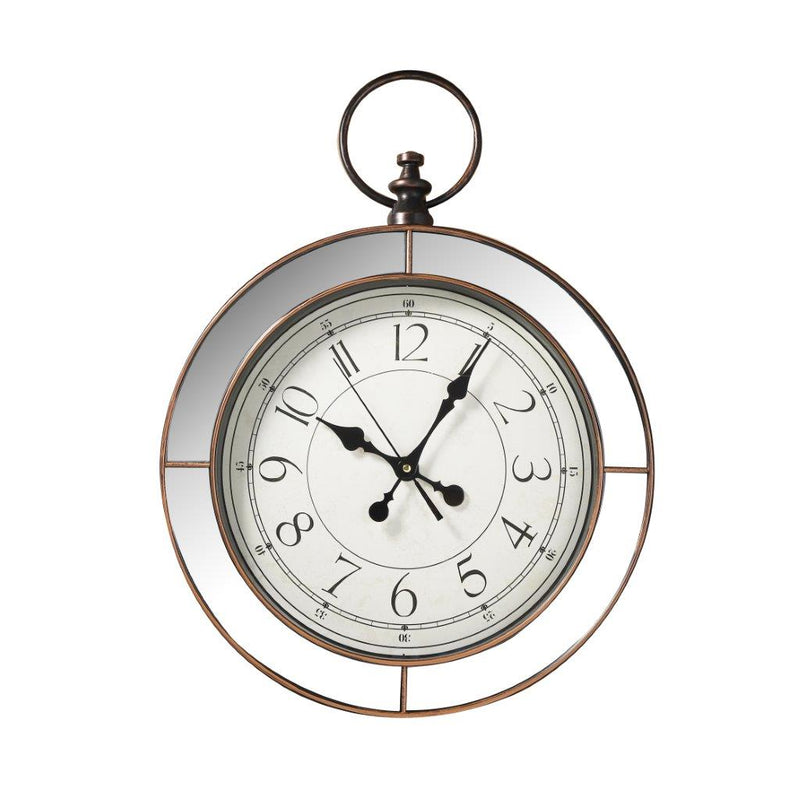 Modern Vintage Timepiece Style Brown Frame Wall Clock 43 cm