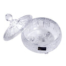 Crystal Glass Footed Sugar Bowl Candy Jar with Lid 17*18.5 cm