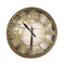 Roman Numeral Retro Round Beige Frame Wall Clock 38 cm