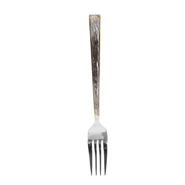 Stainless Steel Tableware Deco Gold Border Table Fork Set of 6 Pcs 20.5*2.5 cm