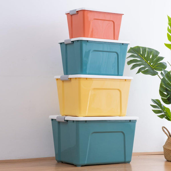 Multipurpose Plastic Storage Box with Lid Laundry Basket 30 cm