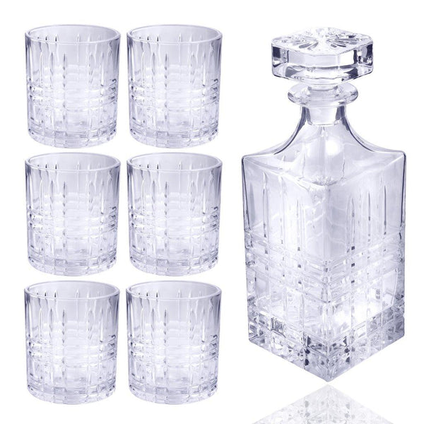 Water and Beverage Jug Decanter and Tumblers Set of 7 Pcs Jug 800 ml Tumbler 320 ml