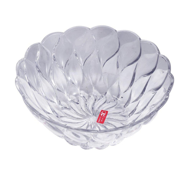 Crystal Cut Glass Fruit and Salad Bowl Pasta Serving Set of 7 Pcs big - 24 cm ; small - 12 cm