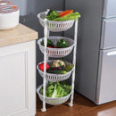 Kitchenware Fruit and Vegetables Trolley Rack 4 Tier Multi Layer 32 cm