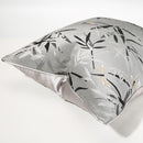 Modern Decorative Metallic Silver Butterfly Floral Cushion Cover Pillowcase 50*50 cm