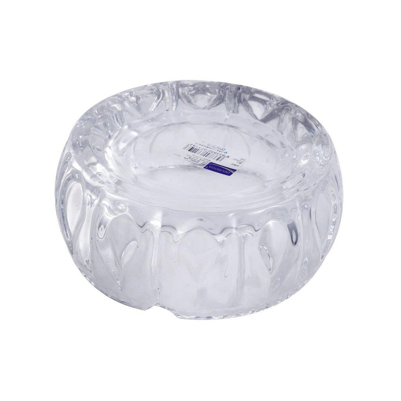 Crystal Cut Modern Clear Round Glass Ashtray 11.5*5.35 cm