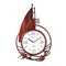 Home Decor Brown Sailboat Design Pendulum White Wall Clock 73*35 cm