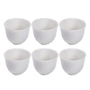 Ceramic Coffee Cup Shafee Cup Set of 12 Pcs Vanilla White Set 90ml 6.5*5.5 cm
