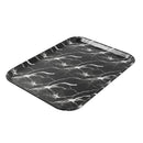 Rectangle Deco Black Abstract Plastic Tray 50*37 cm