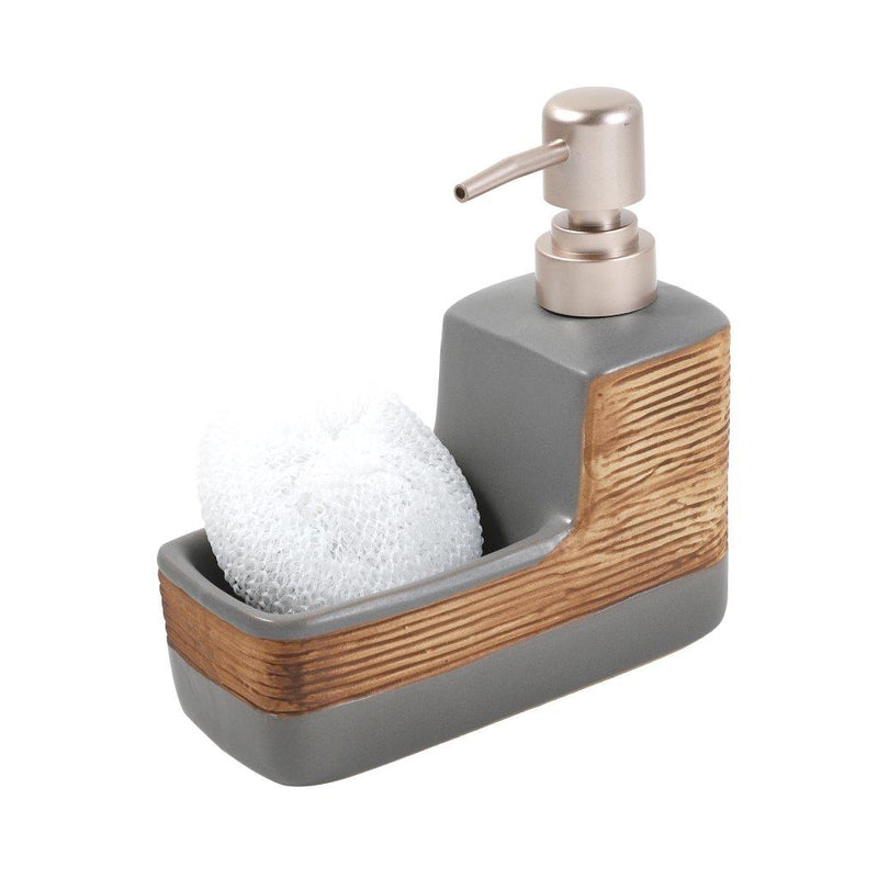 Ceramic Kitchen Soap Dispenser with Sponge 15.5*6.5*15 cm