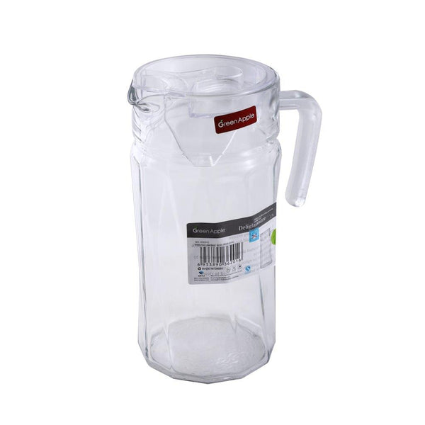 Clear Glass Water and Beverage Jug with Lid and Handle 1.7 Litre