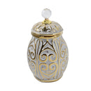Home Decor Middle Eastern Craft Antique Jar Shape Ceramic Vase Flower Vase Silver Gold 17*32 cm