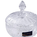 Crystal Glass Footed Sugar Bowl Candy Jar with Lid 12*7.3 cm