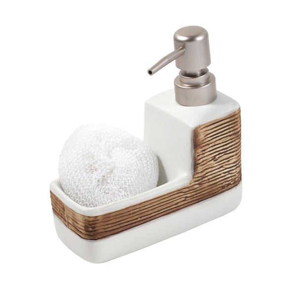 Ceramic Kitchen Soap Dispenser with Sponge 15.5*6.5*15 cm