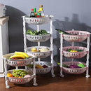 Kitchenware Fruit and Vegetables Trolley Rack 4 Tier Multi Layer 32 cm