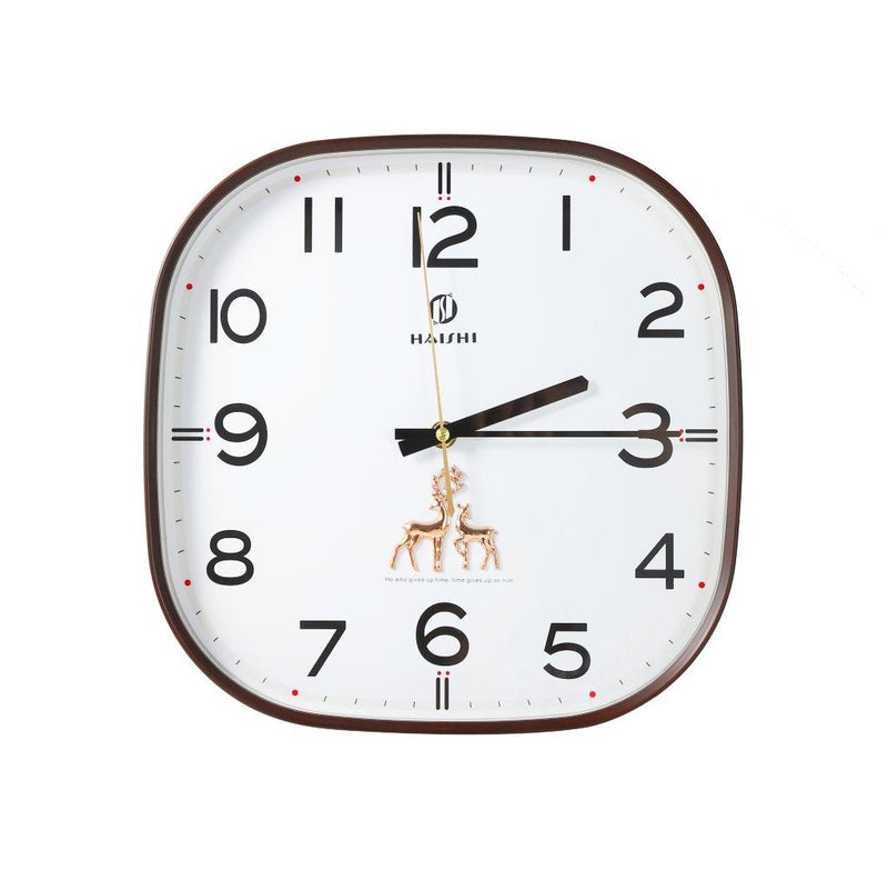 Wall Clock Analog with Rectangle Black Frame 30 cm