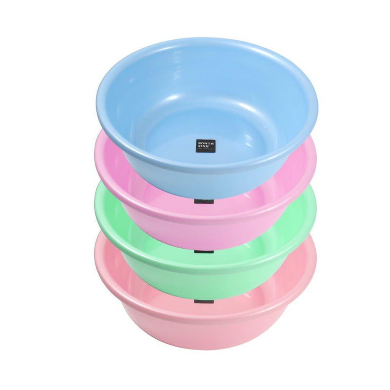 Multipurpose Plastic Round Wash Basin Wash Tub Multicolor 41 cm