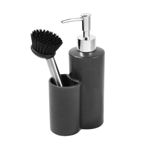Ceramic Kitchen Soap Dispenser with Dishwashing Brush 10*5.5*21 cm