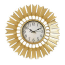 Modern Retro Sun Shape Gold Wall Clock Living Room Office 70*70*5 cm