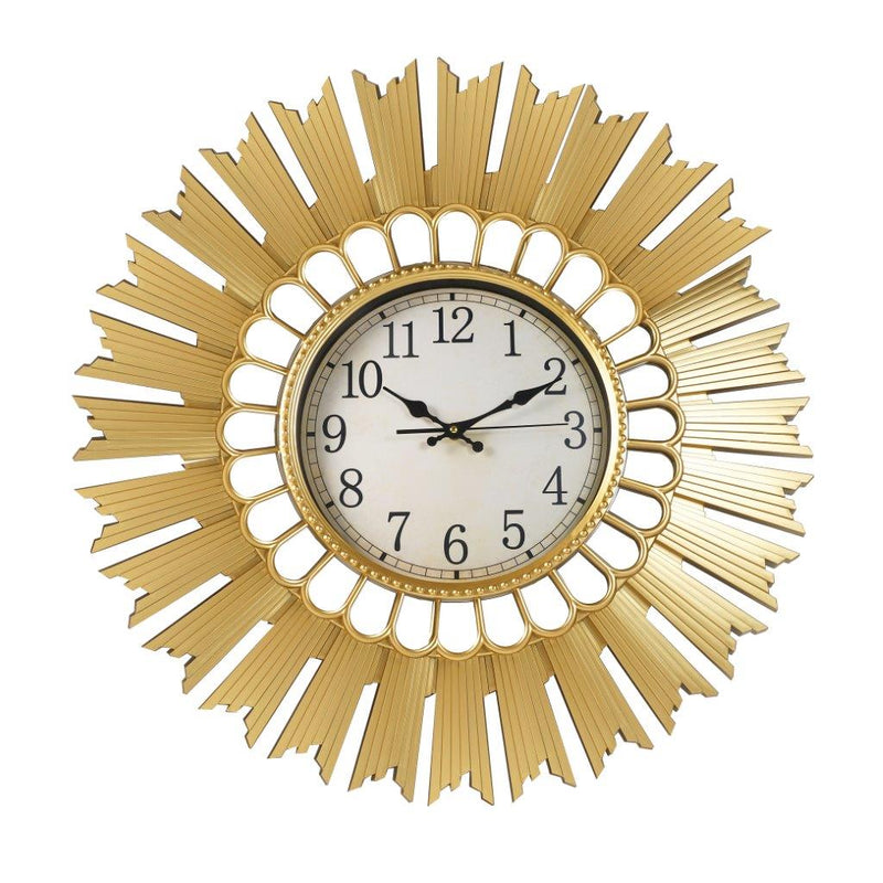 Modern Retro Sun Shape Gold Wall Clock Living Room Office 70*70*5 cm