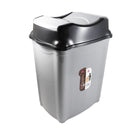 Multi-color Swing Top Rubbish Bin Plastic Waste Bin Trash Bin for Home Kitchen Office 23*16*26 cm