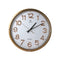 Minimalist Round Analog Gold Frame Wall Clock Home Office 43 cm