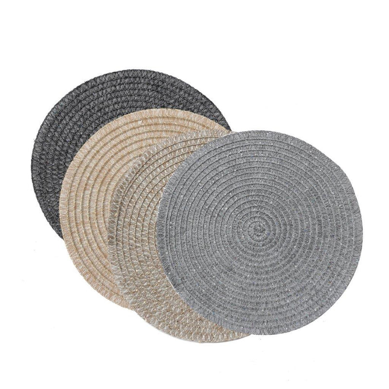 Multicolor Deco Round Braided Cotton Dinimg Table Placemat