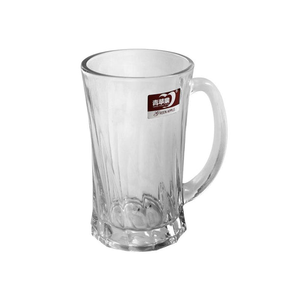 Crystal Glass Tea and Coffee Mug with Handle Set of 6 320 ml