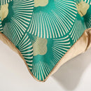 Modern Decorative Green and Gold Peacock Feather Pattern Cushion Cover Pillowcase 50*50 cm