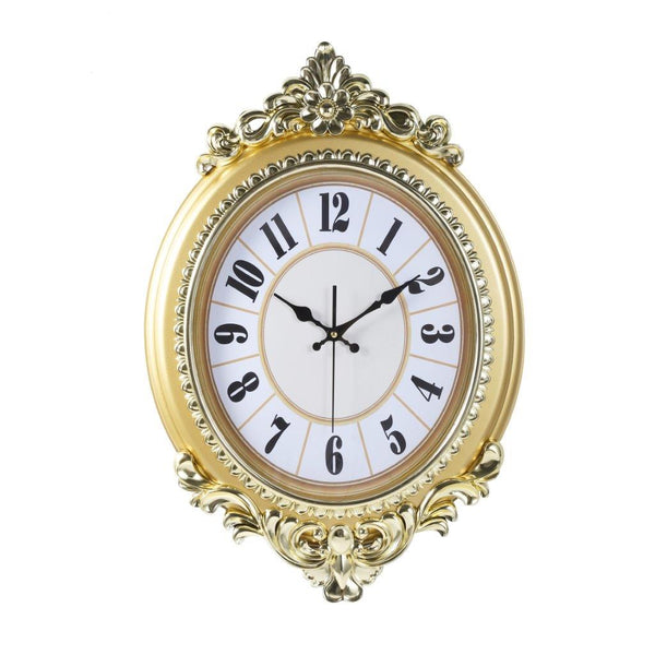 Luxury Vintage Retro Cream Gold Frame Wall Clock 63*43.5*5.5 cm