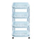 Kitchenware Fruit and Vegetables Trolley Rack with Roller Wheels Multi Layer 4 Tier 45.5x32.5x79 cm