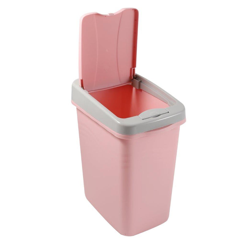 Multicolor Push Button Rubbish Bin Plastic Waste Bin Trash Bin for Home Kitchen Office 26*17*31.5 cm