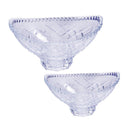 Crystal Glass Footed Candy Bowl Dipping Bowl Set of 2 Pcs 21*14*9 cm