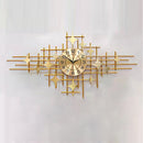 Nordic Style Gold Metal Wall Clock Living Room Decorative Clock Wall Art 100*50 cm