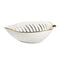 White Ceramic Gold Rim Oval Bowl Platter Fine Porcelain Dinnerware Tableware Serving Dish 15.5*17*8 cm