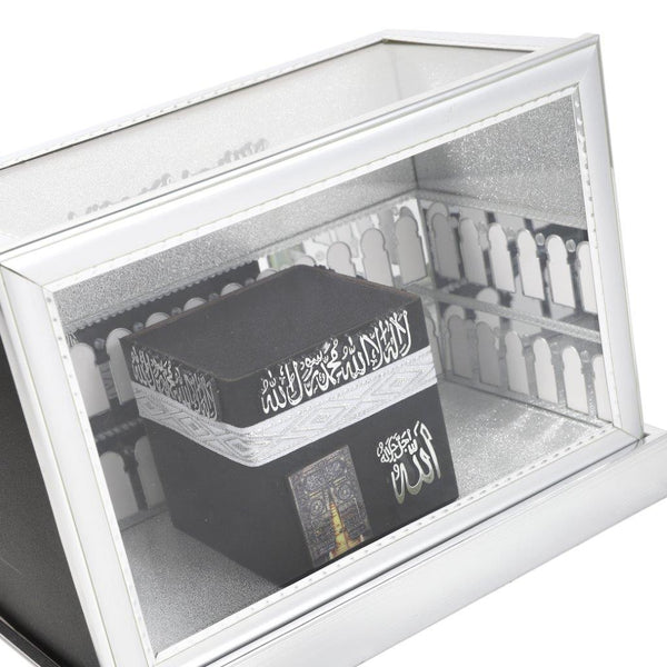 Home Decor Islamic Collectibe 3d Kaaba Model Silver Box 21.5*11.5*11 cm