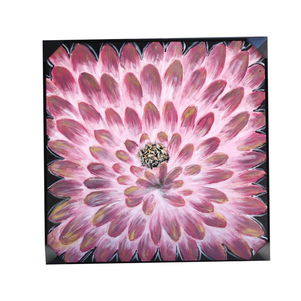 Home Decor Portrait Canvas Wall Art Abstract Floral Blossom Oil Painting PVC Frame 100*100*3.5 cm