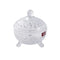 Crystal Glass Footed Sugar Bowl Candy Jar with Lid D - 10 cm ; H - 10 cm
