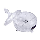 Crystal Glass Footed Sugar Bowl Candy Jar with Lid 12*7.3 cm